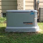 A Generac stand-by generator installed by AESG.